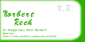 norbert rech business card